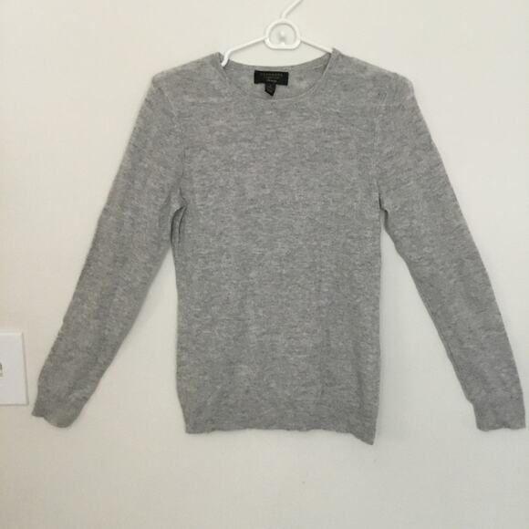 Charter Club Cashmere Luxury Long Sleeve Top Small Gray minor defect - Picture 1 of 8